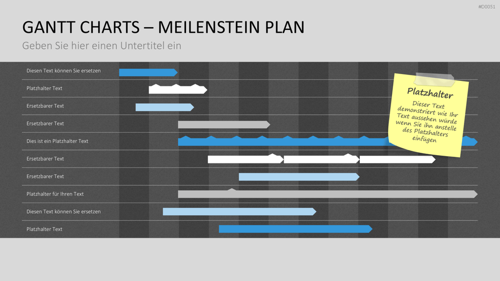 Gantt-Diagramme PowerPoint-Vorlage