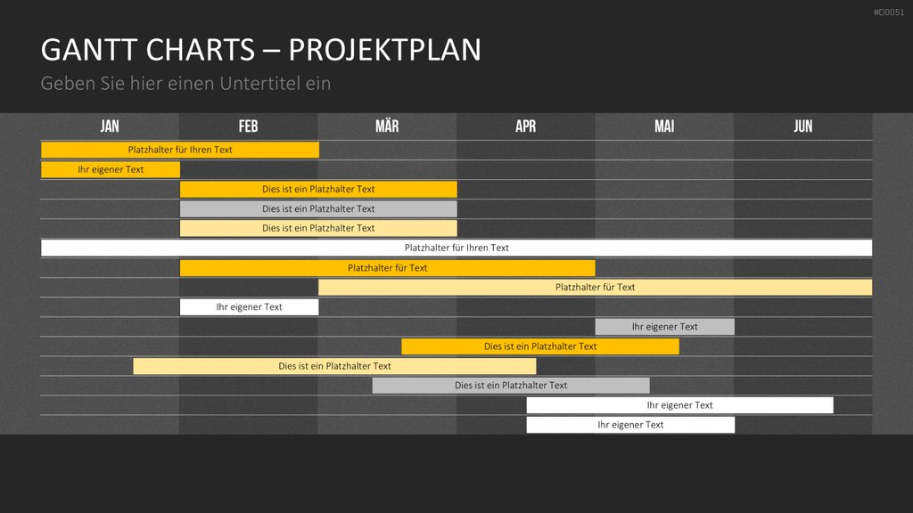 Gantt-Diagramme PowerPoint-Vorlage