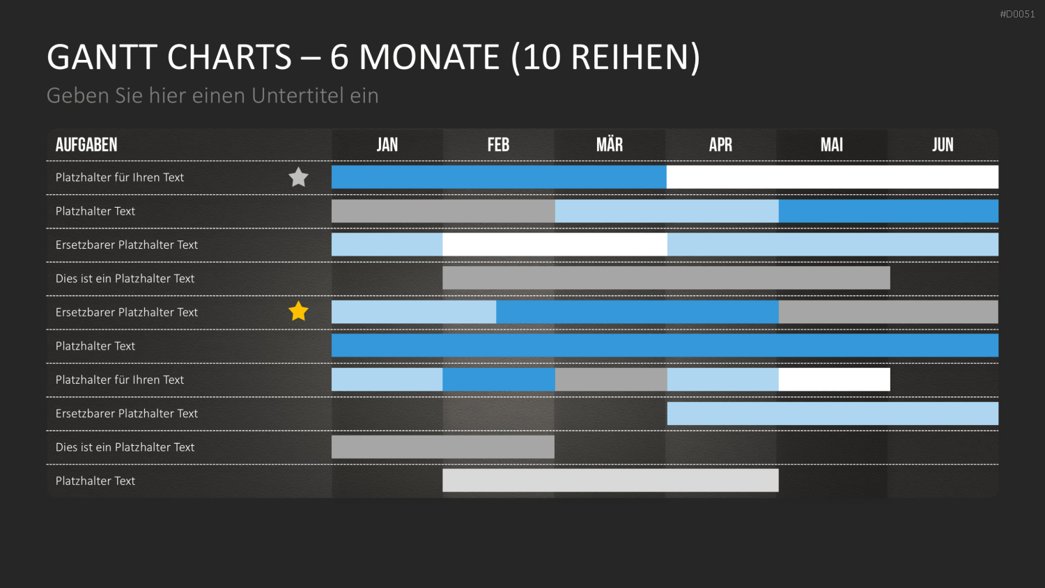 Gantt-Diagramme PowerPoint-Vorlage