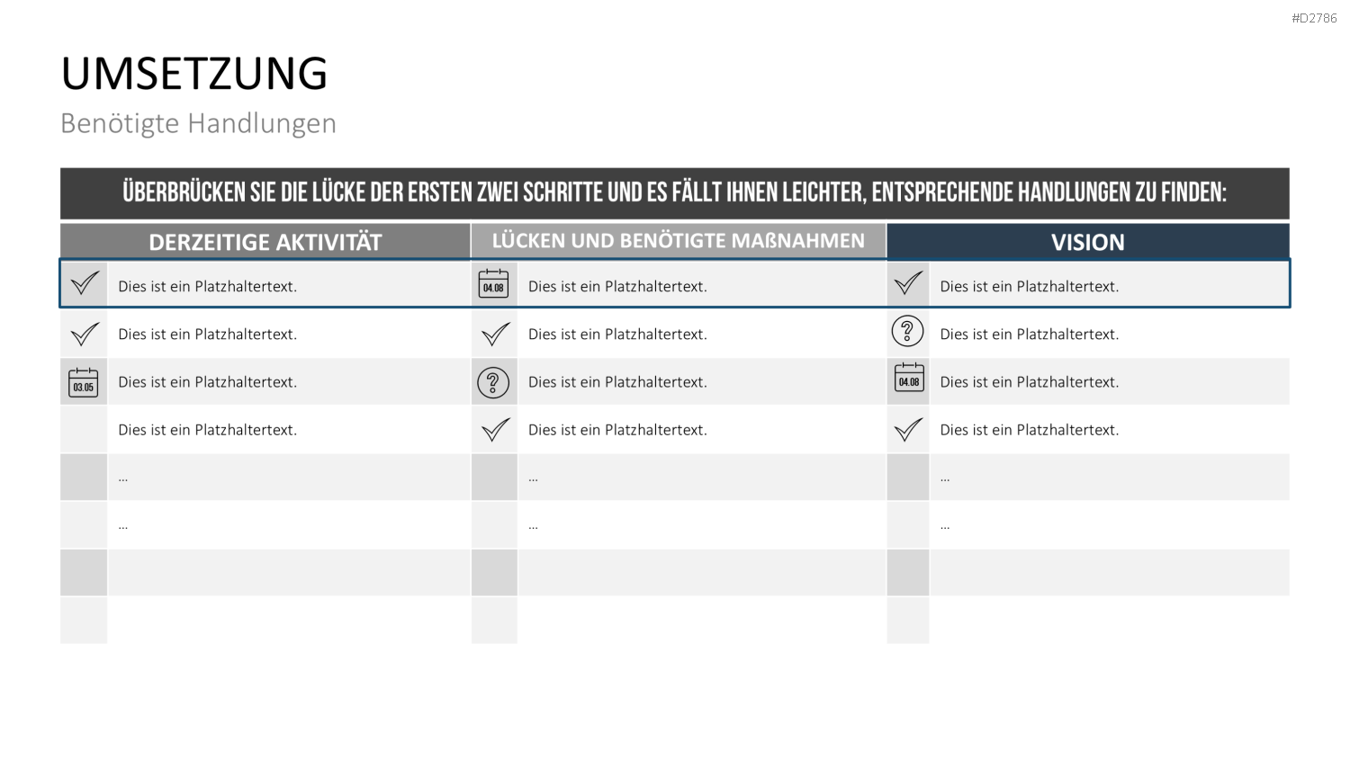 Gap-Analyse PowerPoint-Vorlage