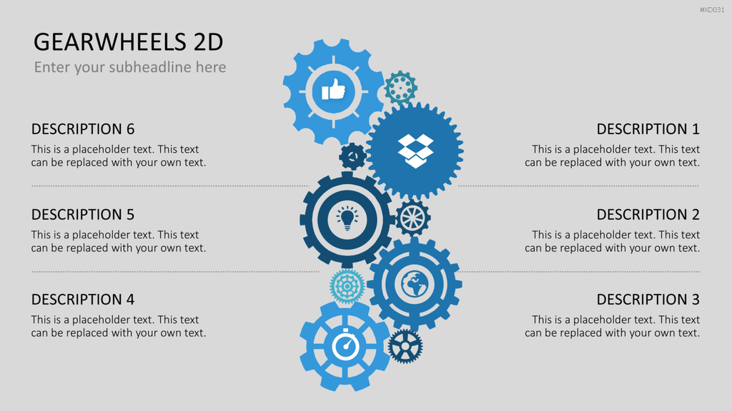 Zahnrad-Bundle PowerPoint-Vorlage