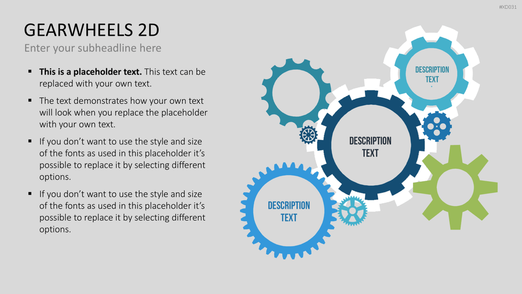Zahnrad-Bundle PowerPoint-Vorlage