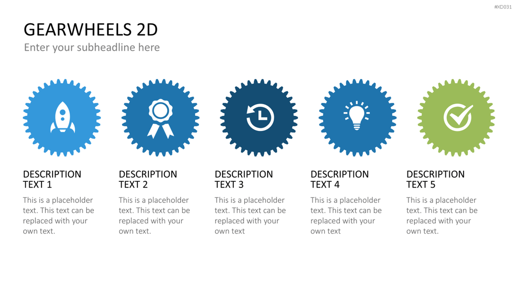 Zahnrad-Bundle PowerPoint-Vorlage