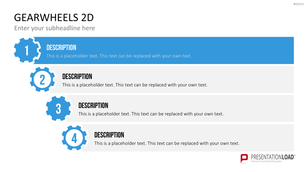 Zahnrad-Bundle PowerPoint-Vorlage