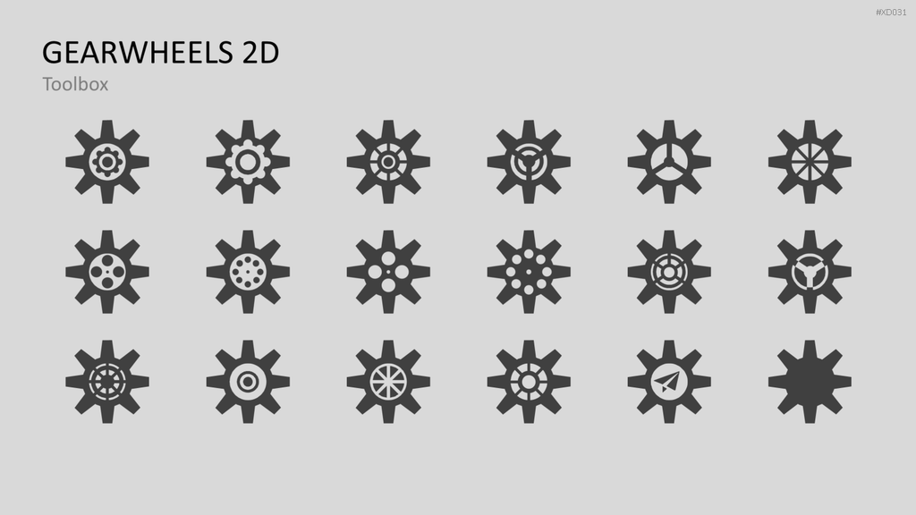 Zahnrad-Bundle PowerPoint-Vorlage