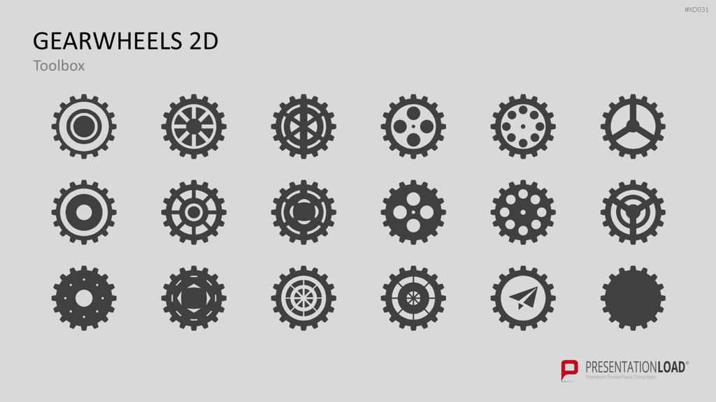 Zahnrad-Bundle PowerPoint-Vorlage