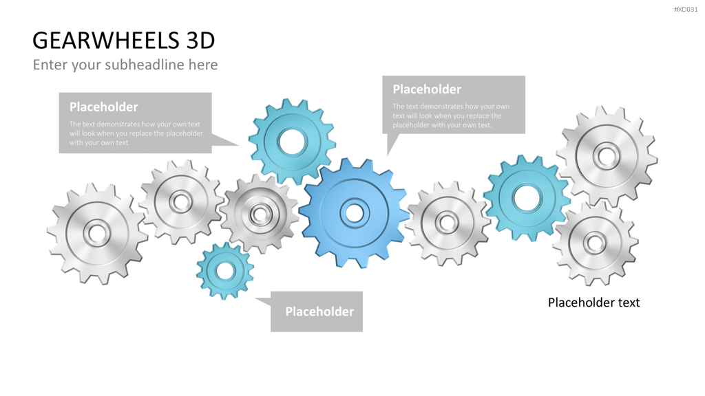 Zahnrad-Bundle PowerPoint-Vorlage