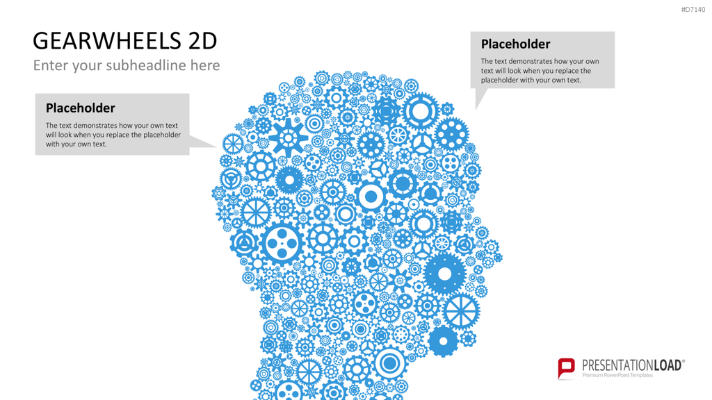 Zahnräder 2D PowerPoint-Vorlage