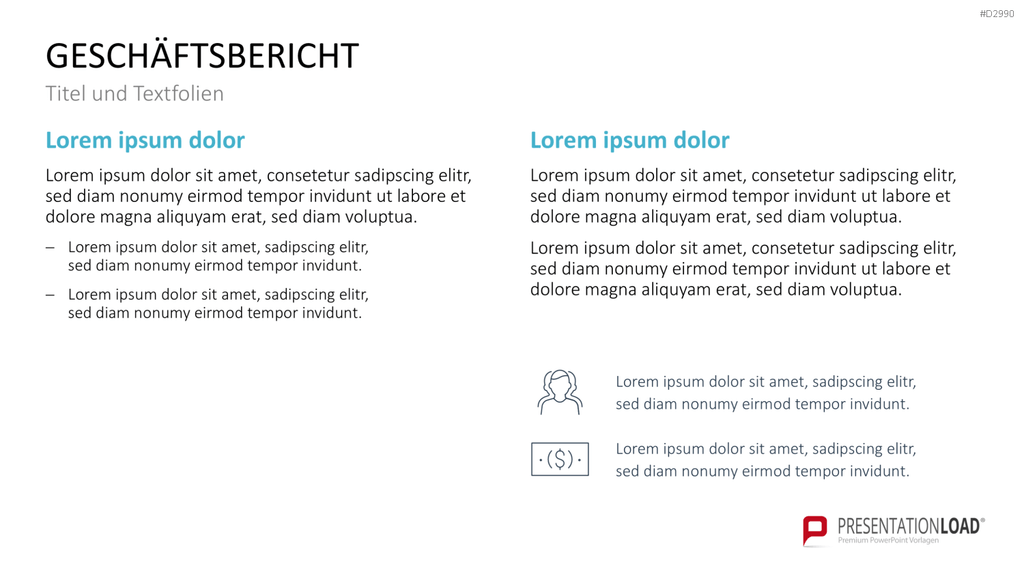 Geschäftsbericht / Bilanz PowerPoint-Vorlage