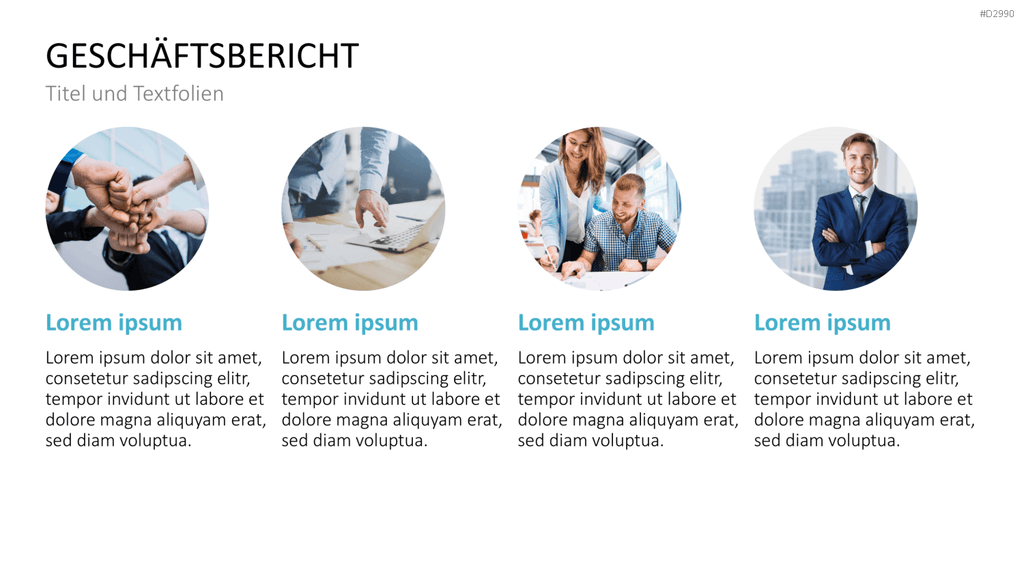 Geschäftsbericht / Bilanz PowerPoint-Vorlage