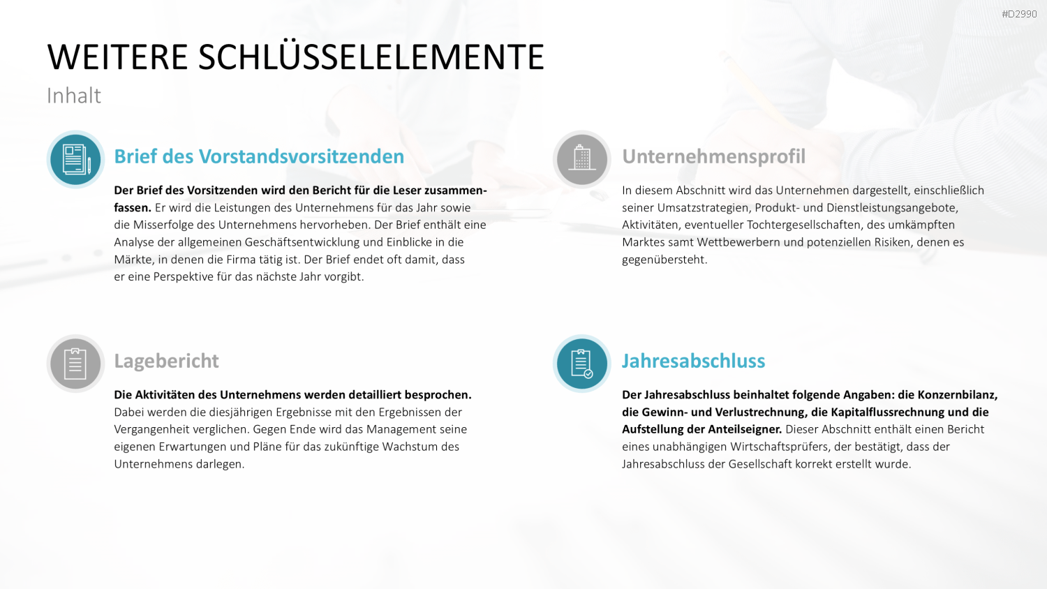 Geschäftsbericht / Bilanz PowerPoint-Vorlage