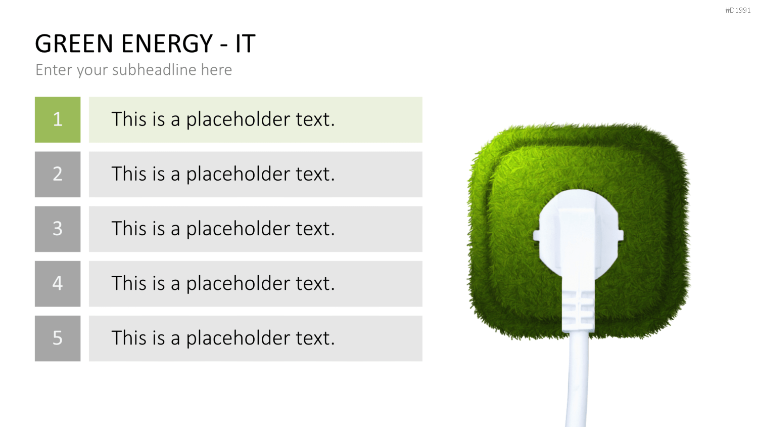 Green Energy - IT Set PowerPoint-Vorlage