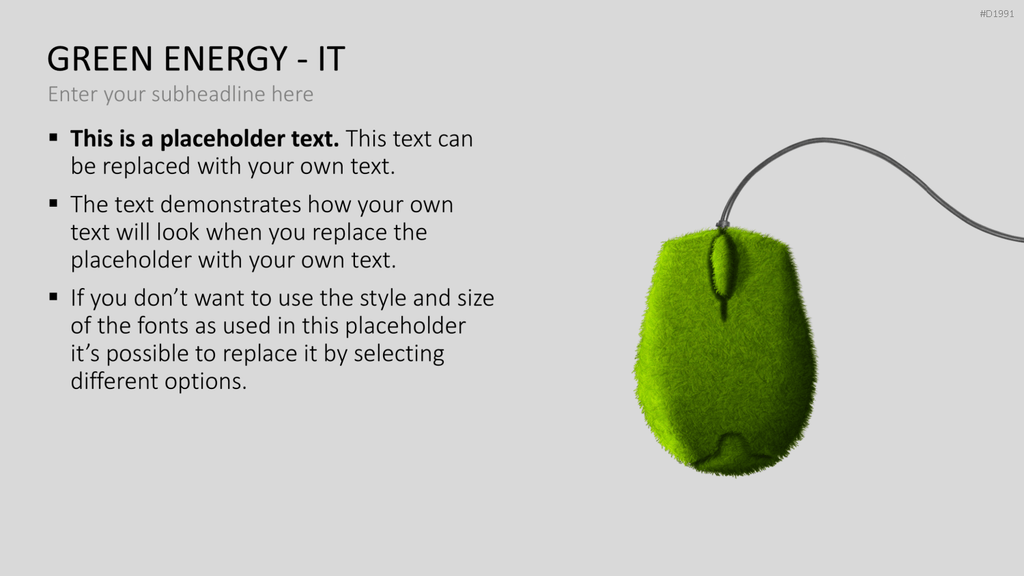 Green Energy - IT Set PowerPoint-Vorlage