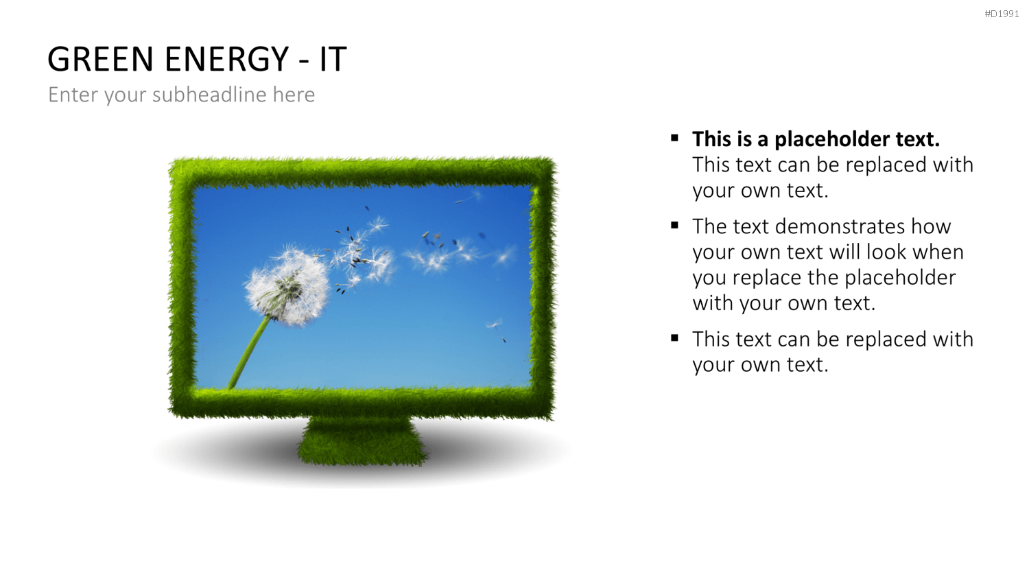 Green Energy - IT Set PowerPoint-Vorlage