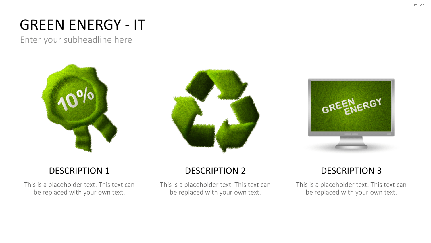 Green Energy - IT Set PowerPoint-Vorlage