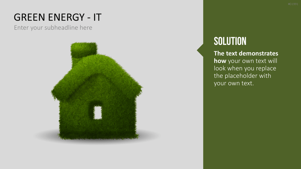 Green Energy - IT Set PowerPoint-Vorlage