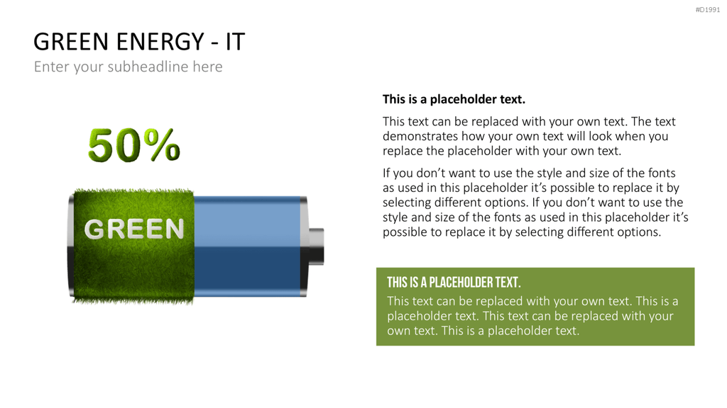 Green Energy - IT Set PowerPoint-Vorlage