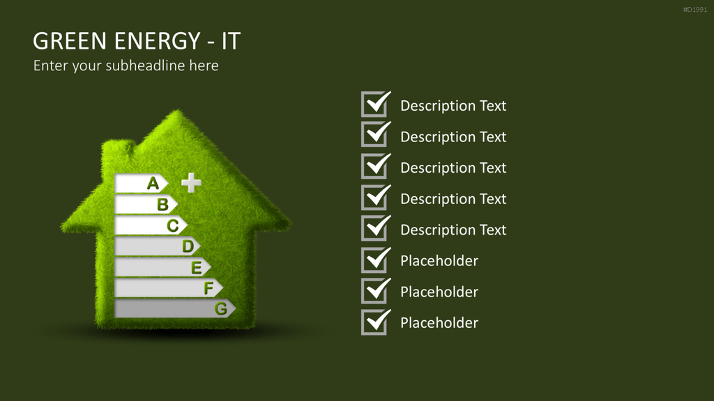 Green Energy - IT Set PowerPoint-Vorlage
