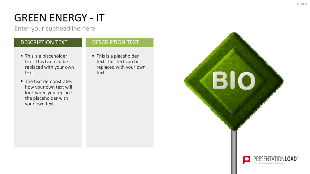 Green Energy - IT Set PowerPoint-Vorlage