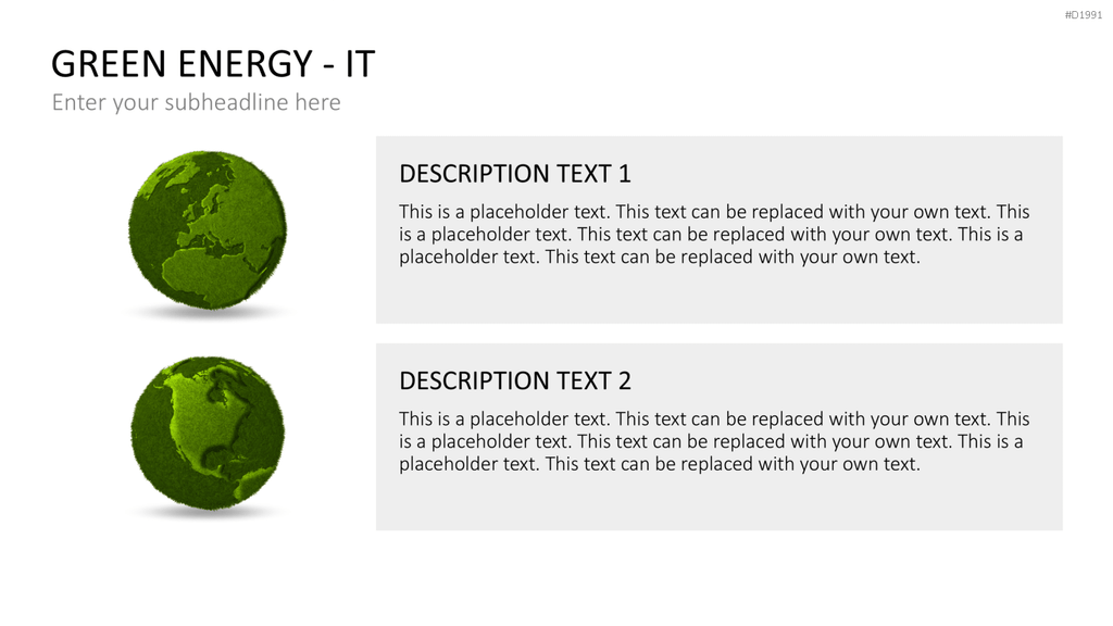 Green Energy - IT Set PowerPoint-Vorlage
