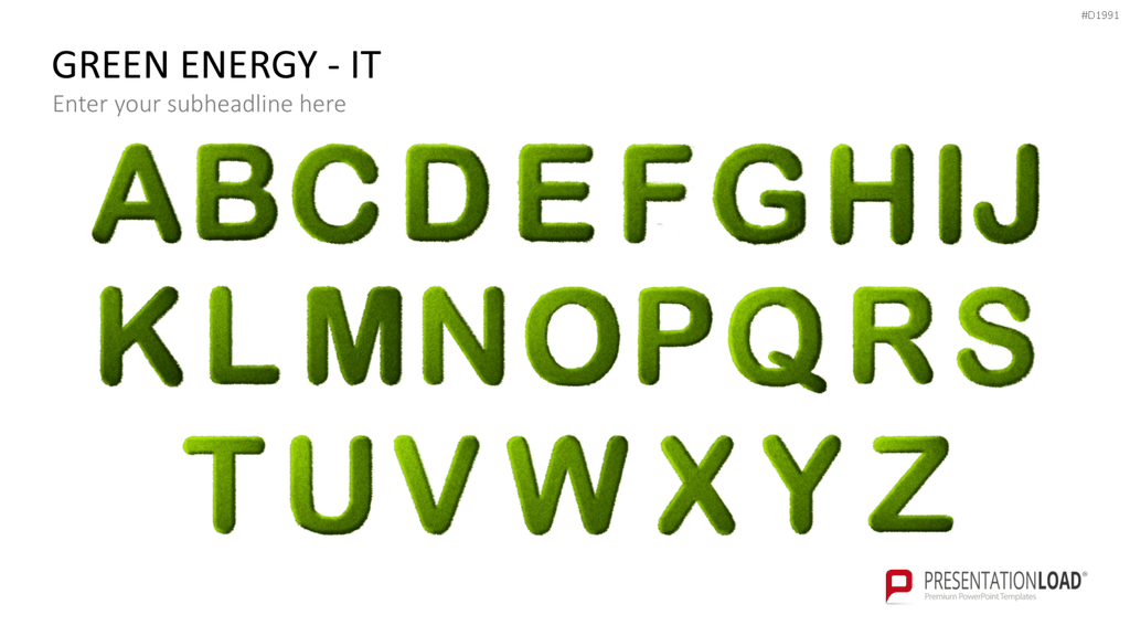 Green Energy - IT Set PowerPoint-Vorlage