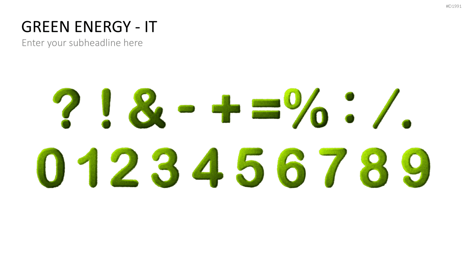 Green Energy - IT Set PowerPoint-Vorlage
