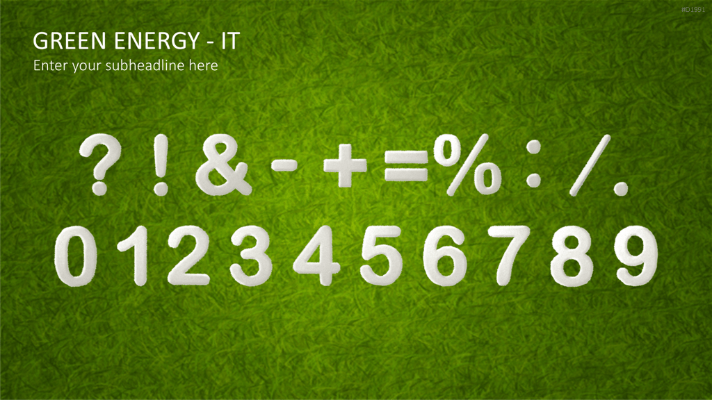 Green Energy - IT Set PowerPoint-Vorlage