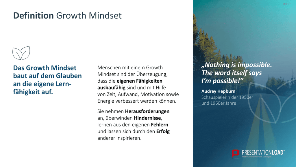 Growth Mindset PowerPoint-Vorlage