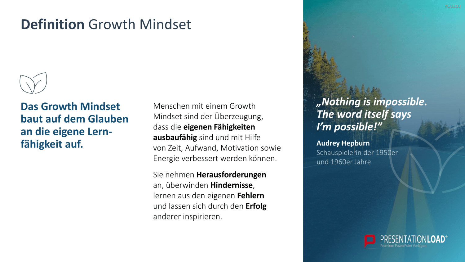 Growth Mindset PowerPoint-Vorlage