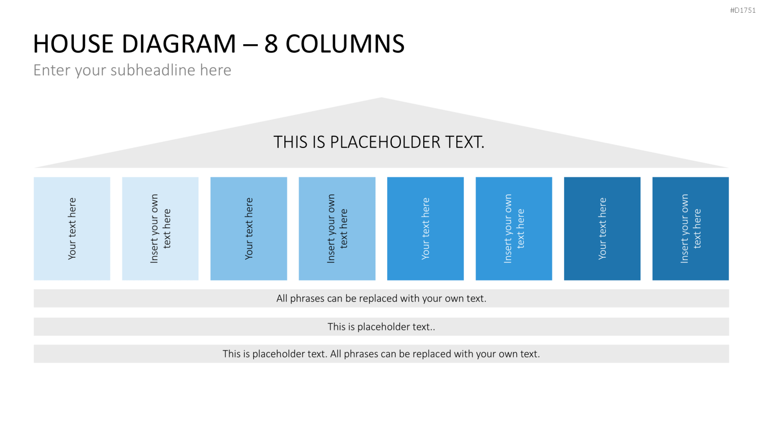 Hausdiagramm mit acht Spalten