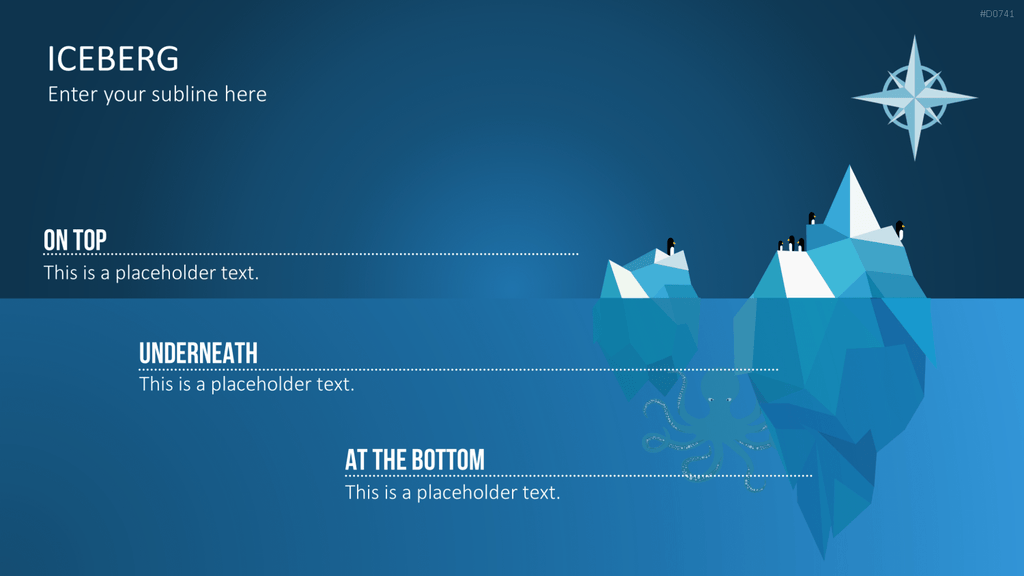 Eisberg-Diagramme PowerPoint-Vorlage