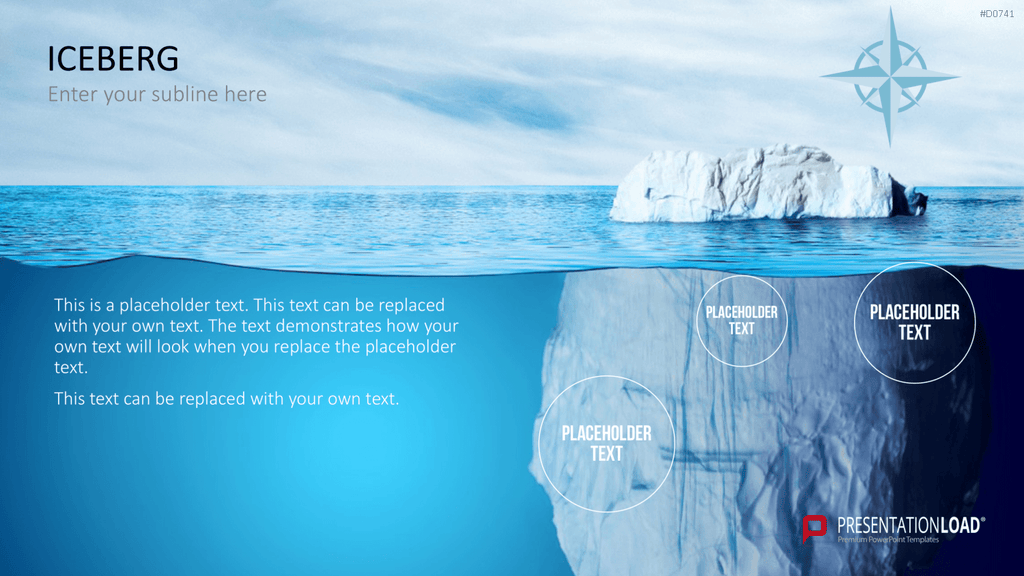 Eisberg-Diagramme PowerPoint-Vorlage