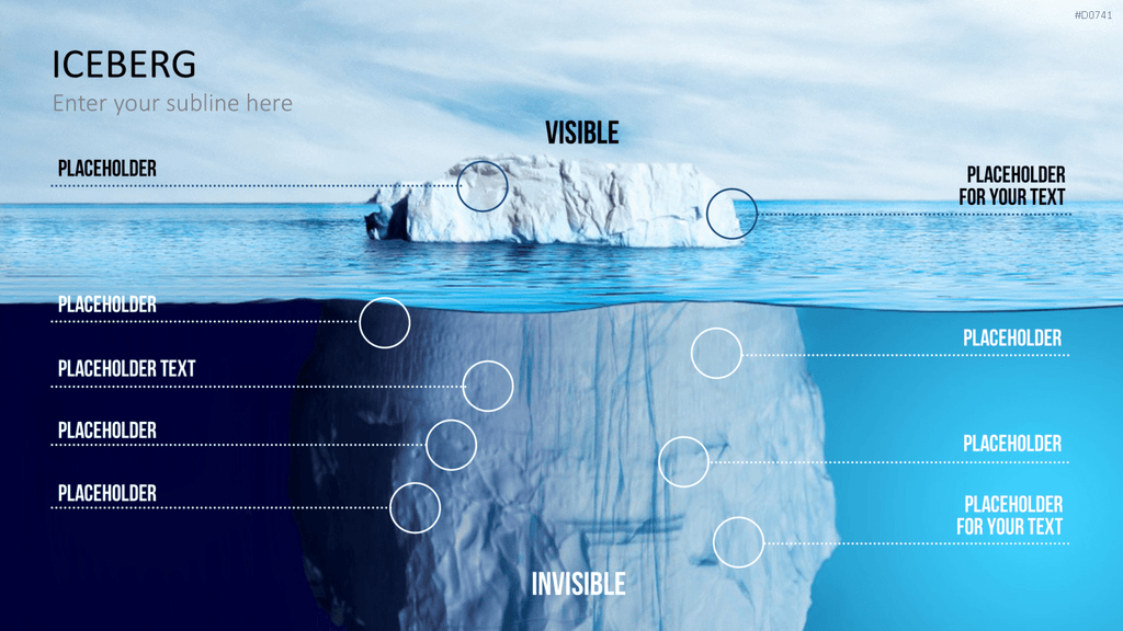 Eisberg-Diagramme PowerPoint-Vorlage