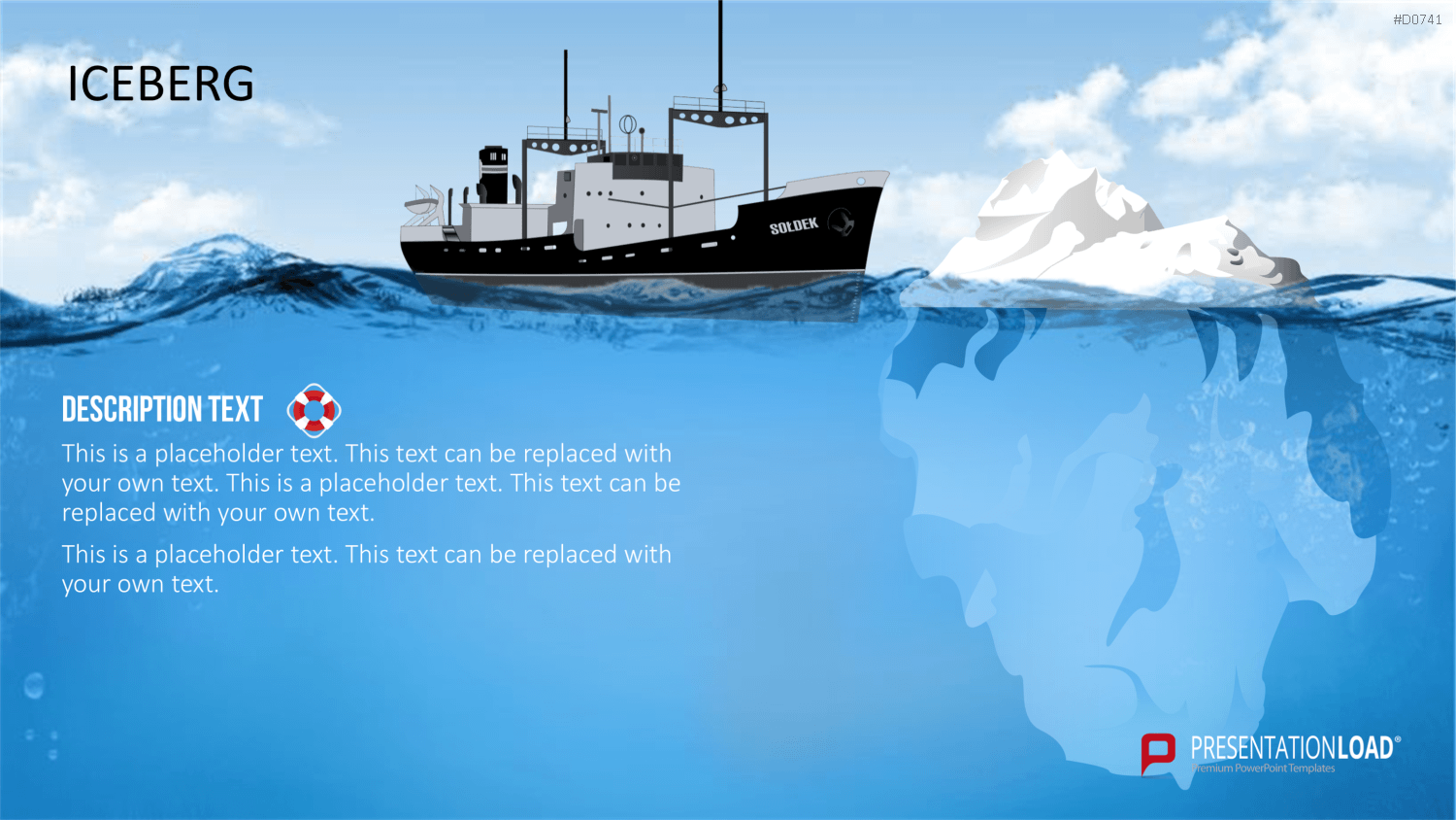 Eisberg-Diagramme PowerPoint-Vorlage