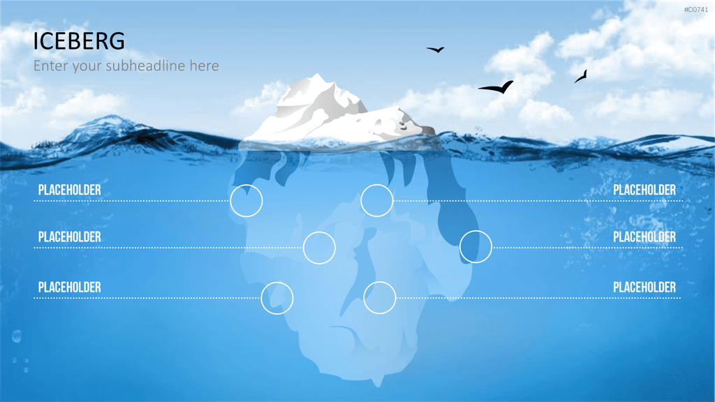 Eisberg-Diagramme PowerPoint-Vorlage