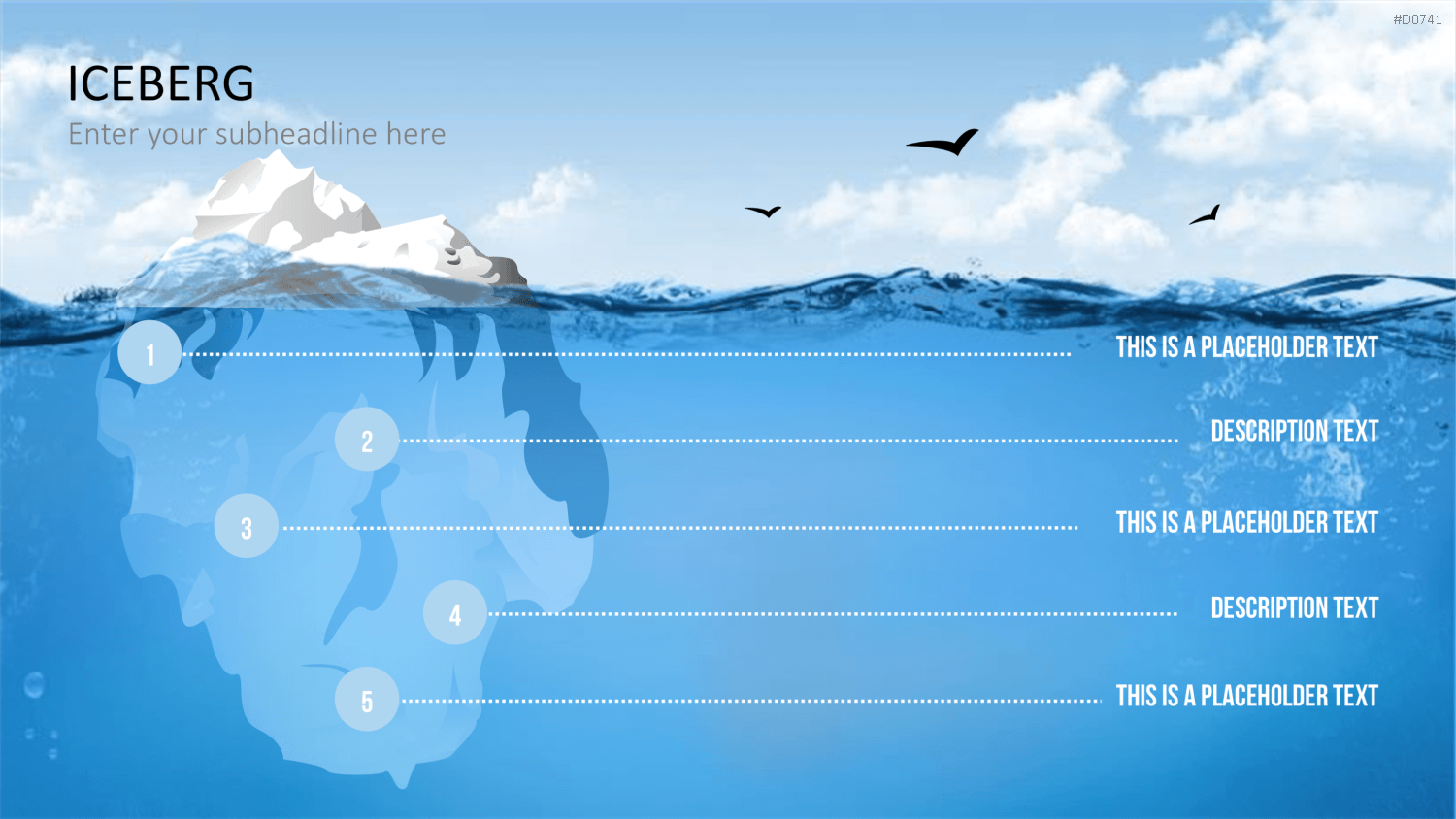 Eisberg-Diagramme PowerPoint-Vorlage