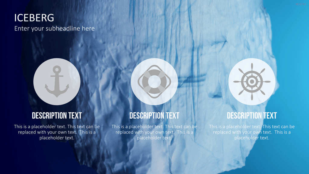 Eisberg-Diagramme PowerPoint-Vorlage