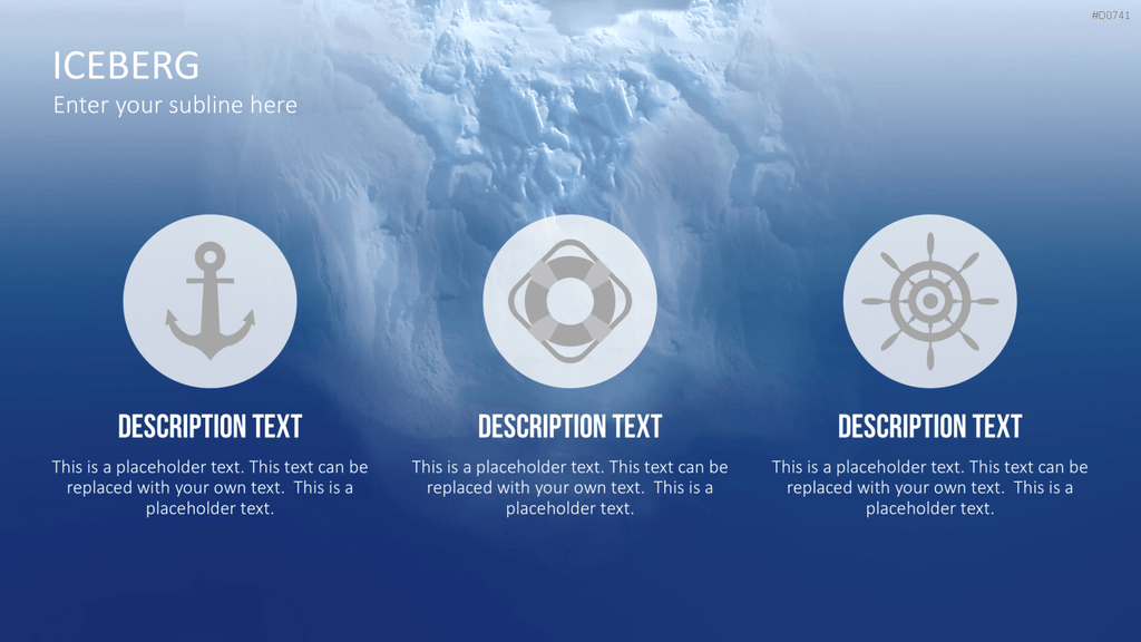 Eisberg-Diagramme PowerPoint-Vorlage
