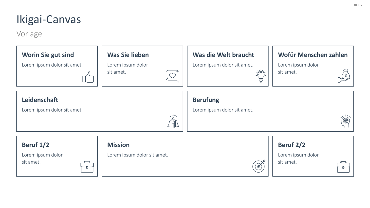 Ikigai-Methode PowerPoint-Vorlage
