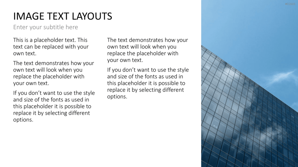 Bilder und Text Layouts PowerPoint-Vorlage