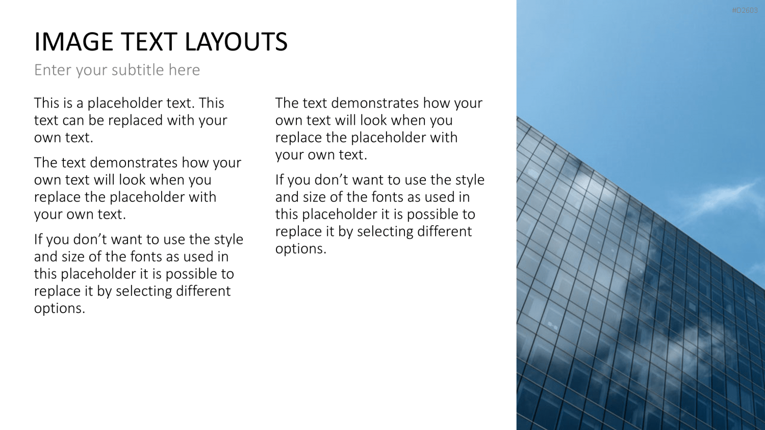 Bilder und Text Layouts PowerPoint-Vorlage