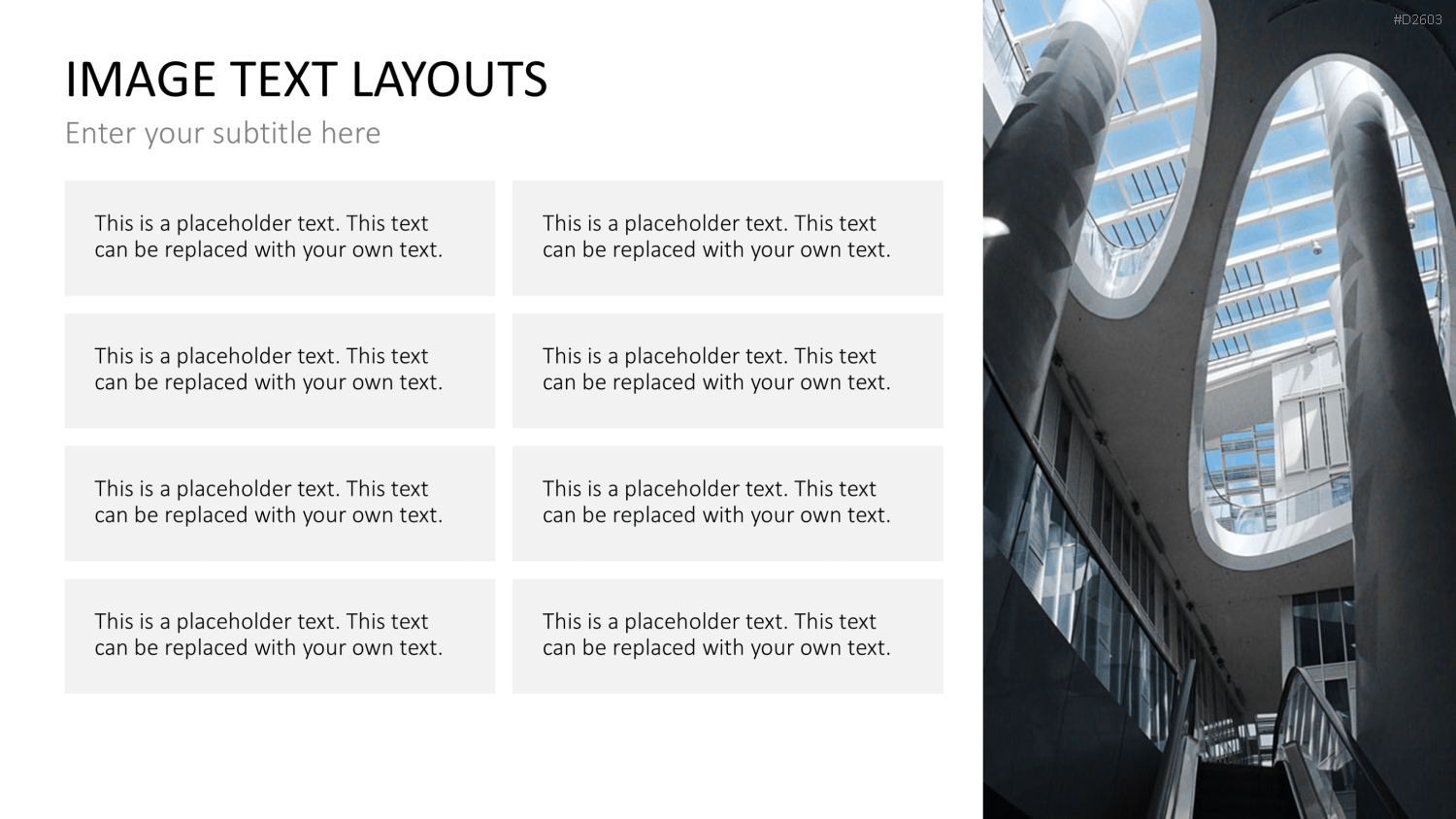 Bilder und Text Layouts PowerPoint-Vorlage