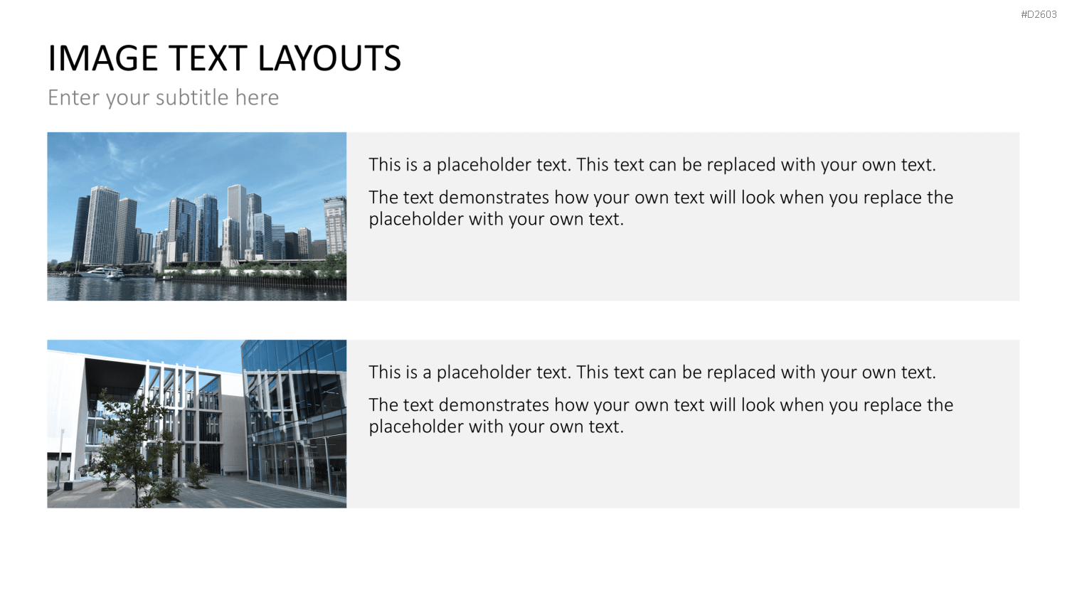Bilder und Text Layouts PowerPoint-Vorlage