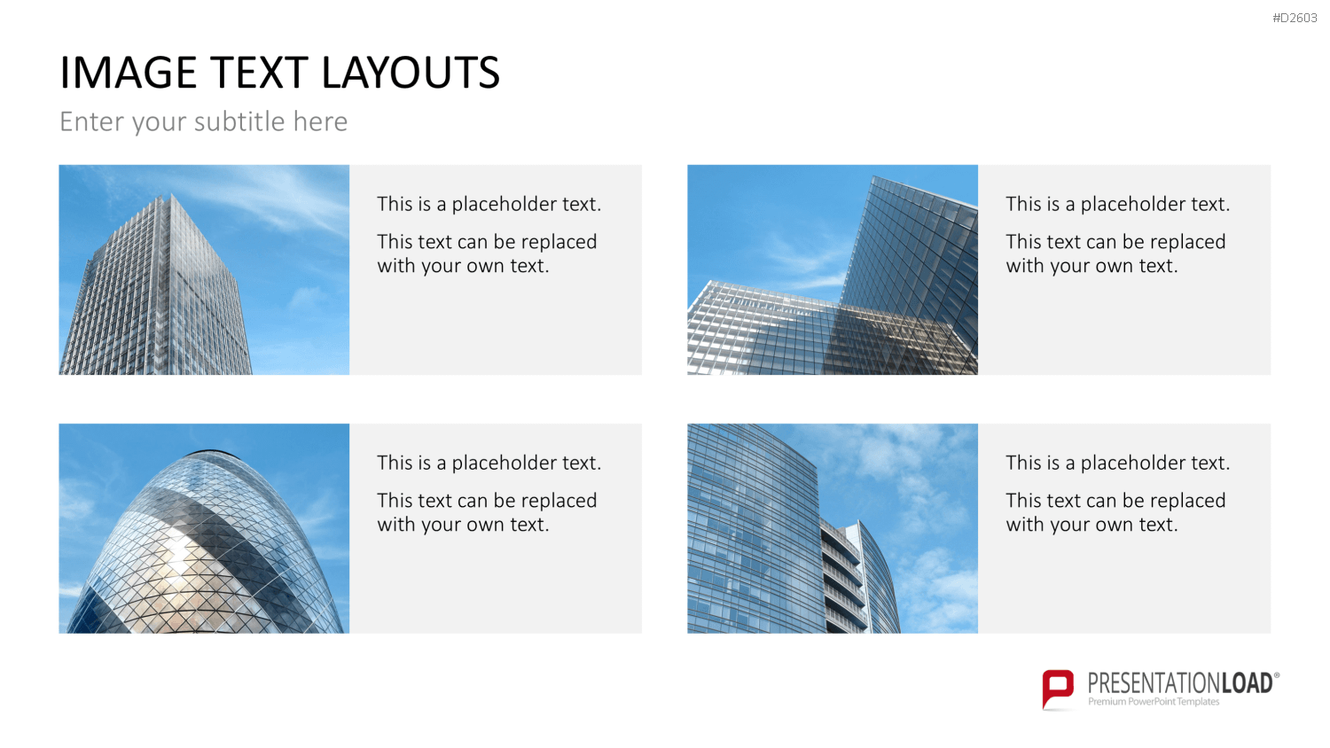 Bilder und Text Layouts PowerPoint-Vorlage
