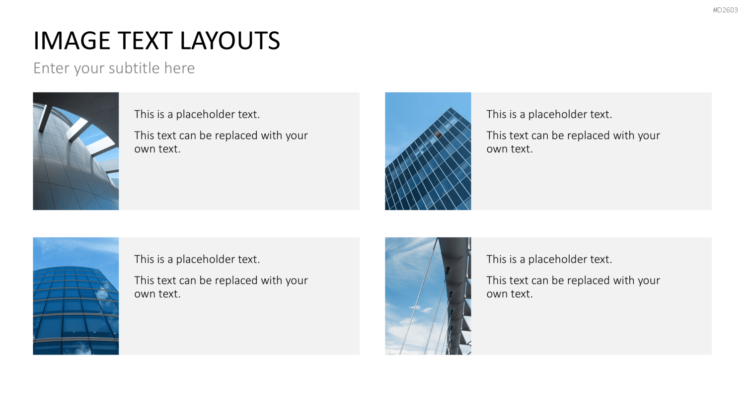 Bilder und Text Layouts PowerPoint-Vorlage
