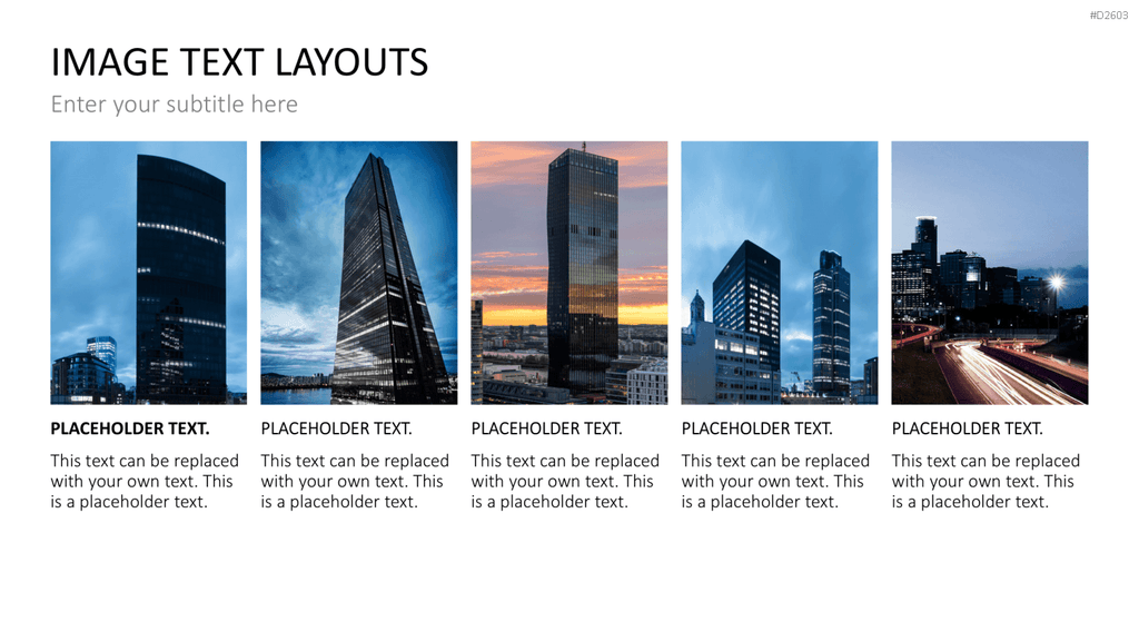 Bilder und Text Layouts PowerPoint-Vorlage