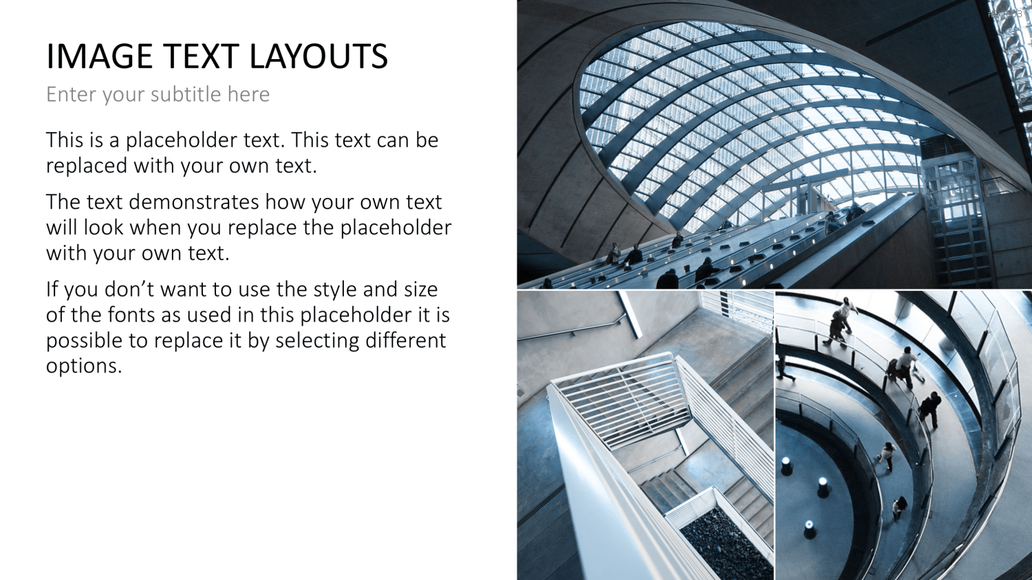 Bilder und Text Layouts PowerPoint-Vorlage