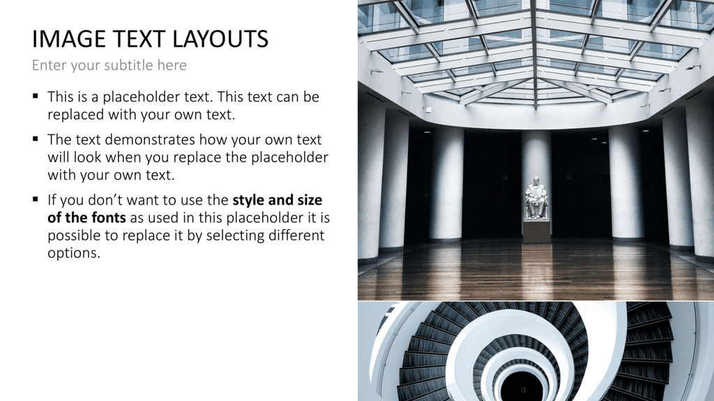 Bilder und Text Layouts PowerPoint-Vorlage