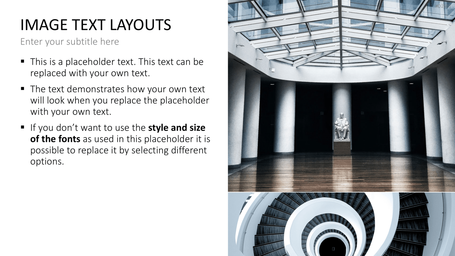 Bilder und Text Layouts PowerPoint-Vorlage
