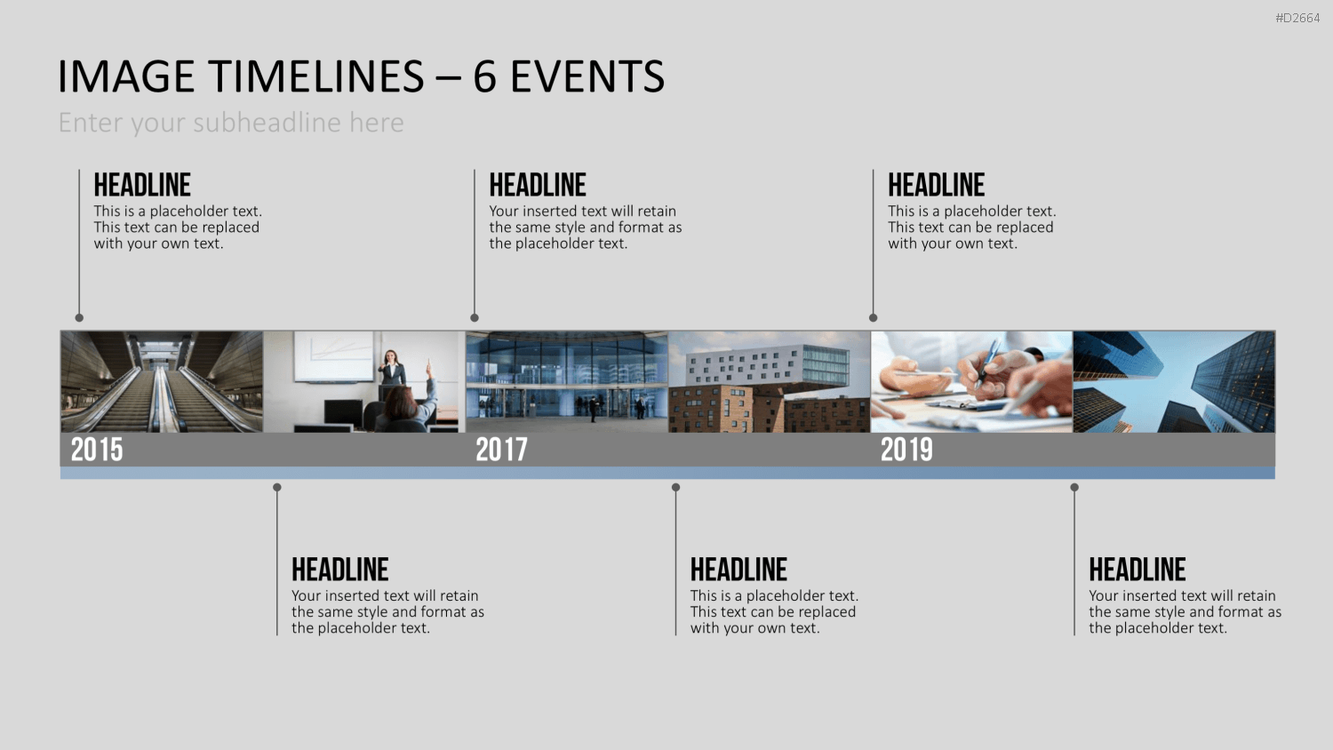 Zeitstrahl mit Bildern (Timelines) PowerPoint-Vorlage